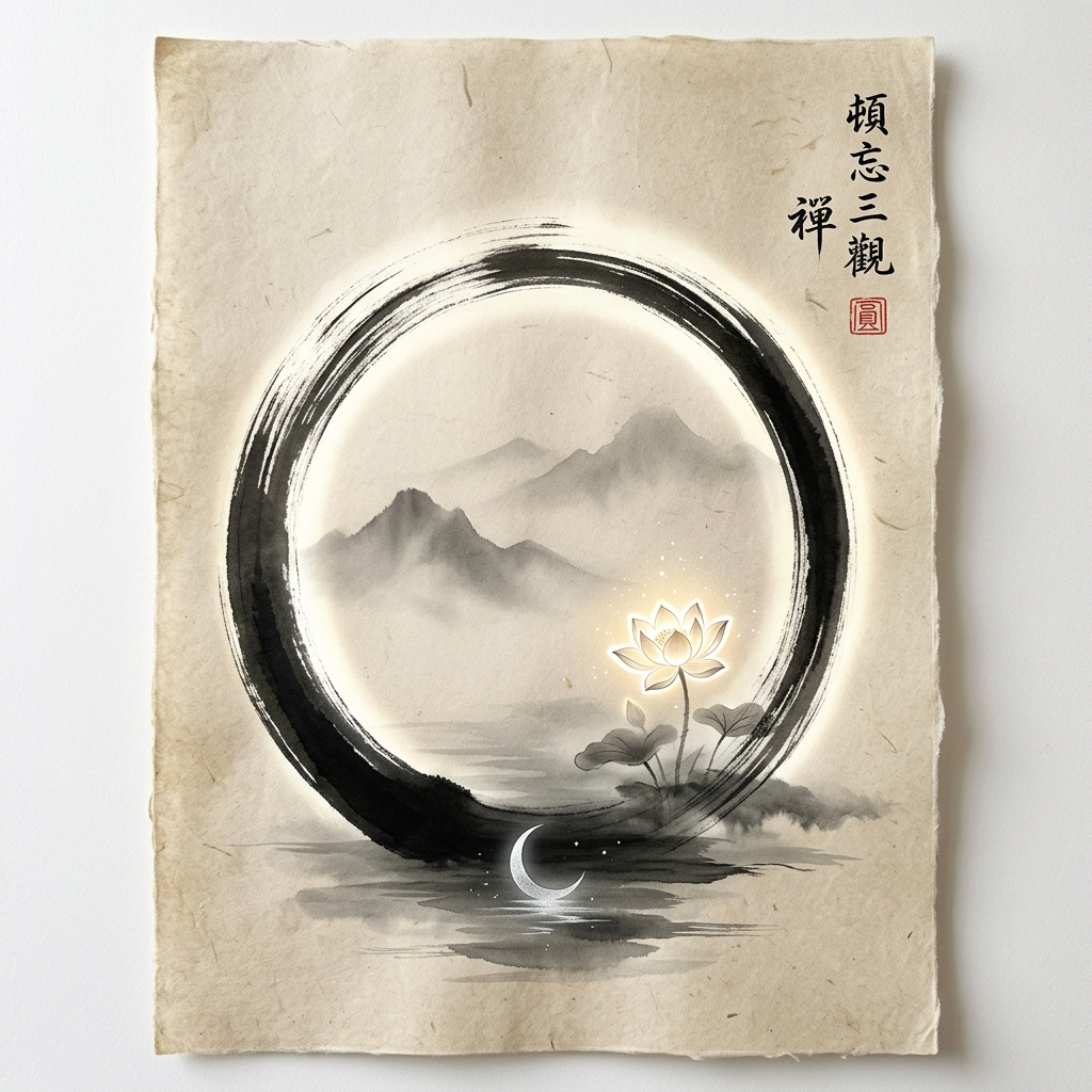 頓忘三觀 - 禪畫 Hero Art